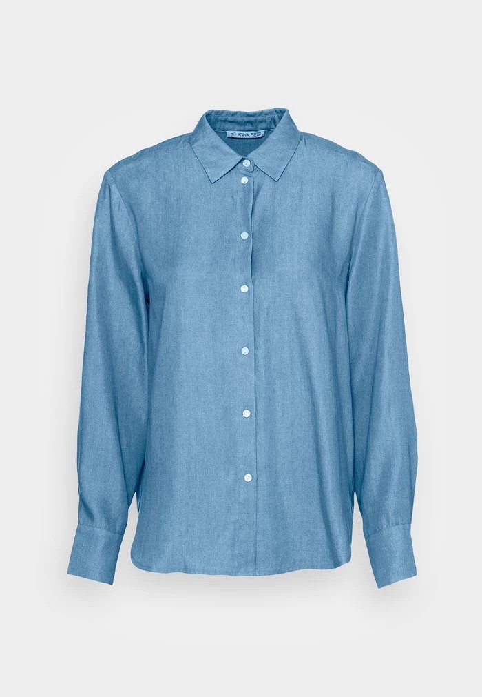 Chemise ANNA FIELD Anna Field Button-down Blouse Bleu Femme | TOY-8668757